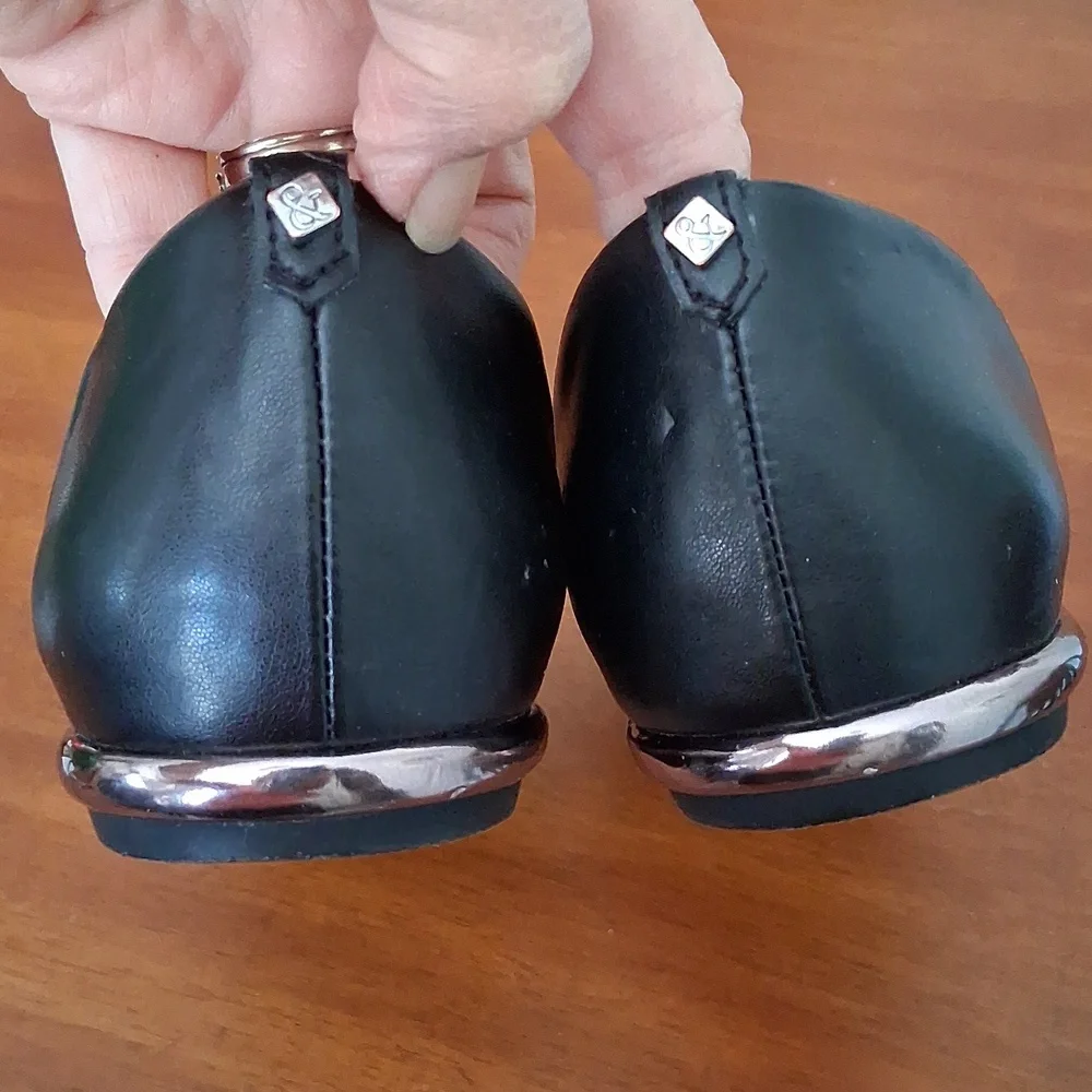 Sam & Libby Black Pointed Toe D'orsay Flats Vegan Sz 8.5M - Picture 5 of 7